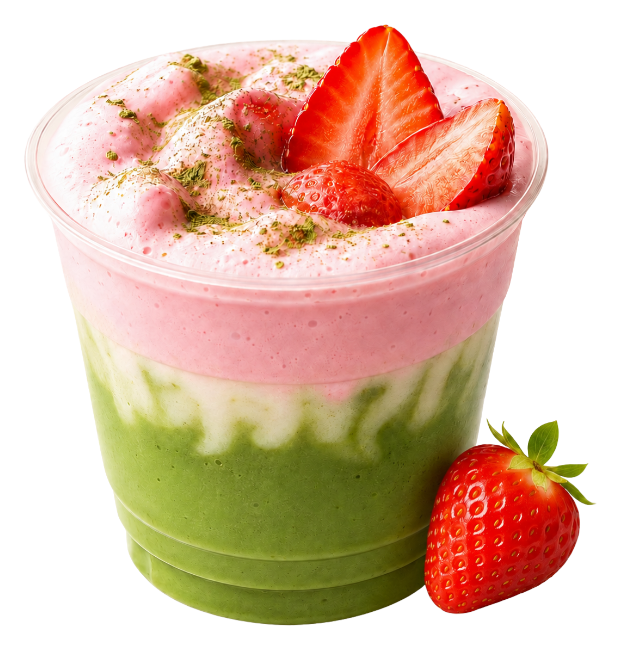 Main Character Matcha with strawberry cloud